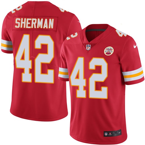 Men's Kansas City Chiefs #42 Anthony Sherman Red Vapor Untouchable Limited Stitched NFL Jersey